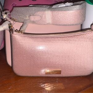 Kate Spade Duet Crossbody Rose Smoke Satin Sequins – NWT